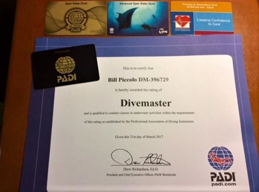 PADI Divemaster Certifications